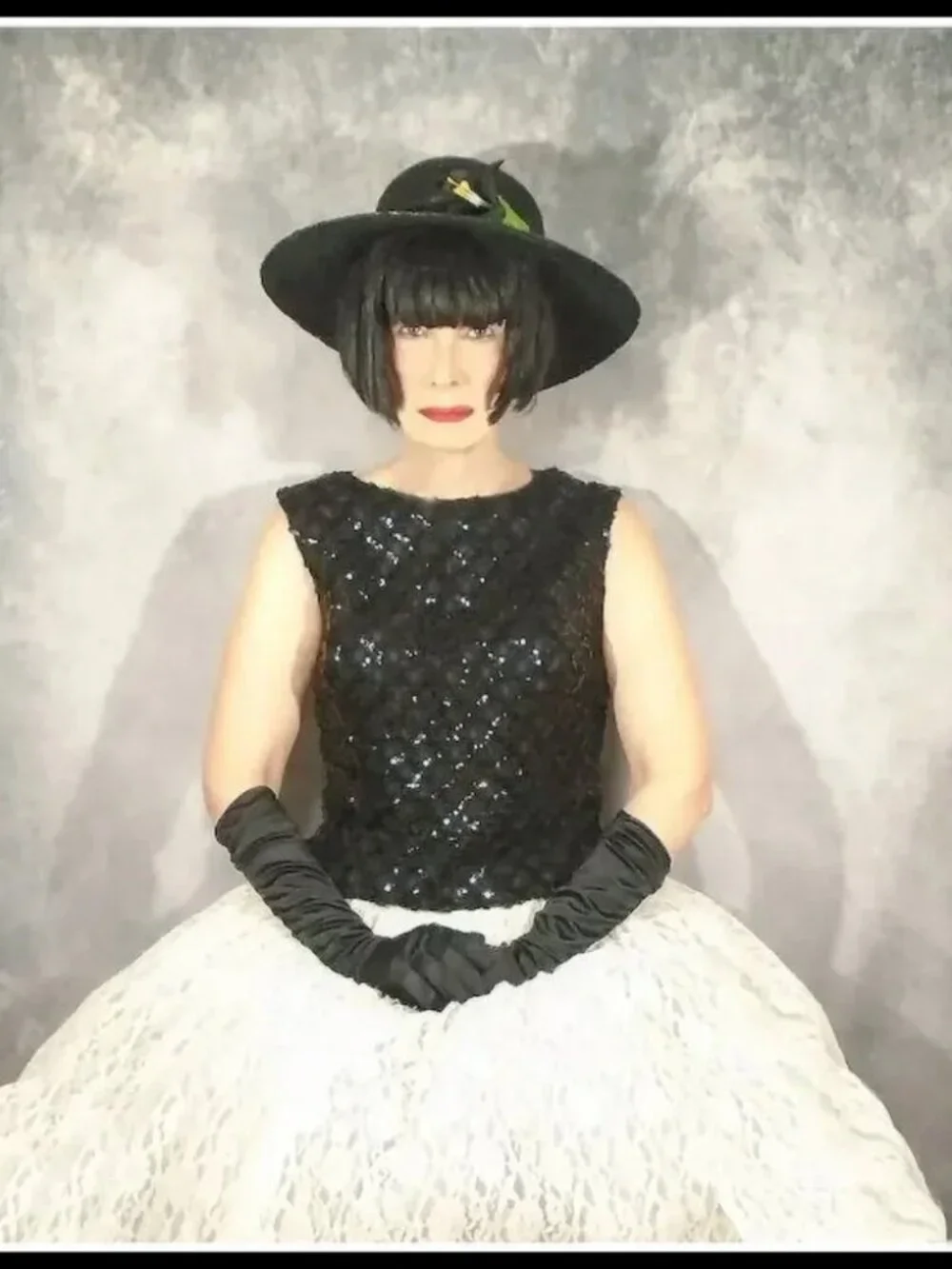 Black Straw Hat Wide Brim Fancy Dressy Vintage Spring Summer Headwear - Picture 6 of 9